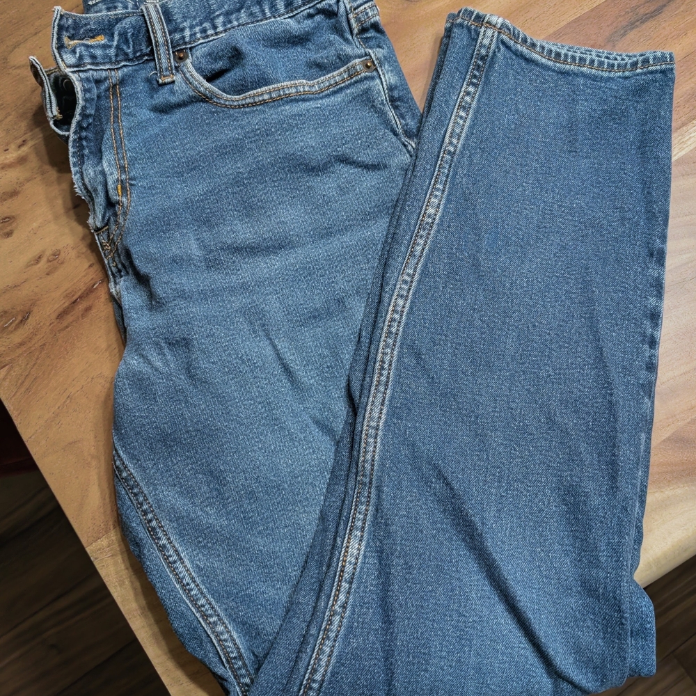Classic Straight Leg Jeans — Medium Wash Denim